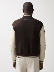 Reiss | McLaren F1 Team Bomber Jacket in Brown/Ivory/White