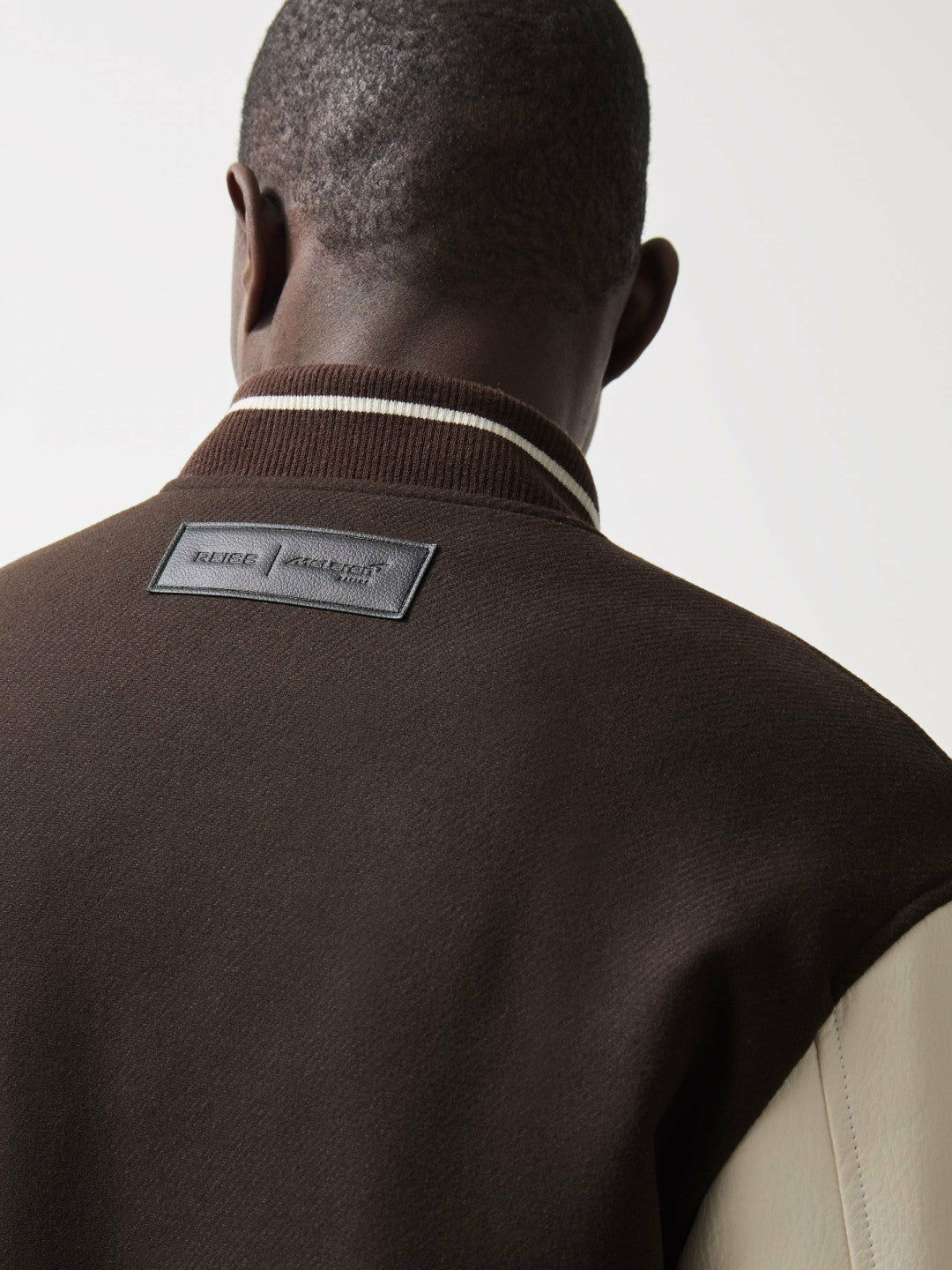 Reiss | McLaren F1 Team Bomber Jacket in Brown/Ivory/White