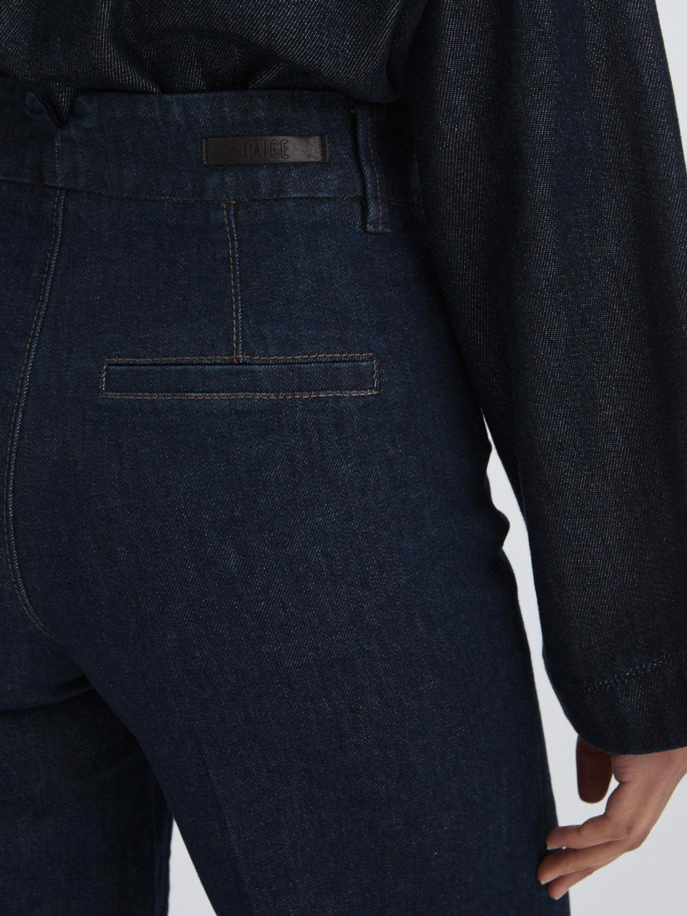 Reiss | Paige High Rise Wide Leg Jeans in Edinburgh Dark Blue