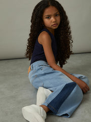 Reiss | 13-14 yrs Patchwork Denim Jeans Two-Tone in Blue