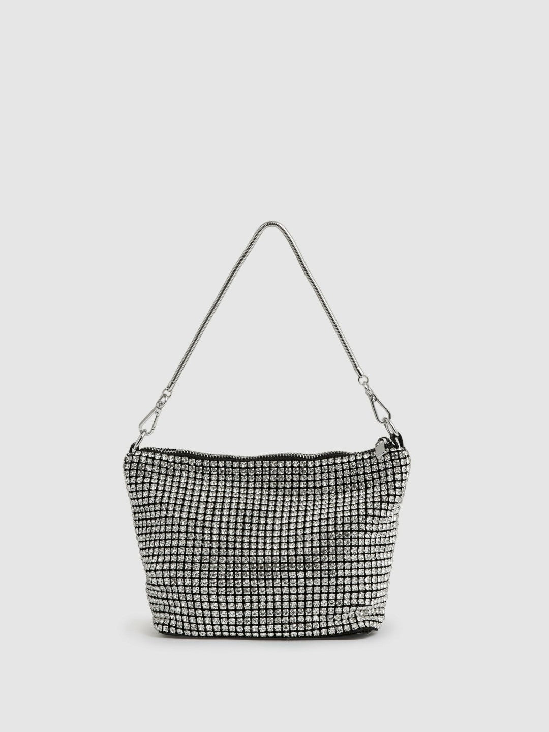 Reiss | Crystal Bracelet Pouch Bag in Silver