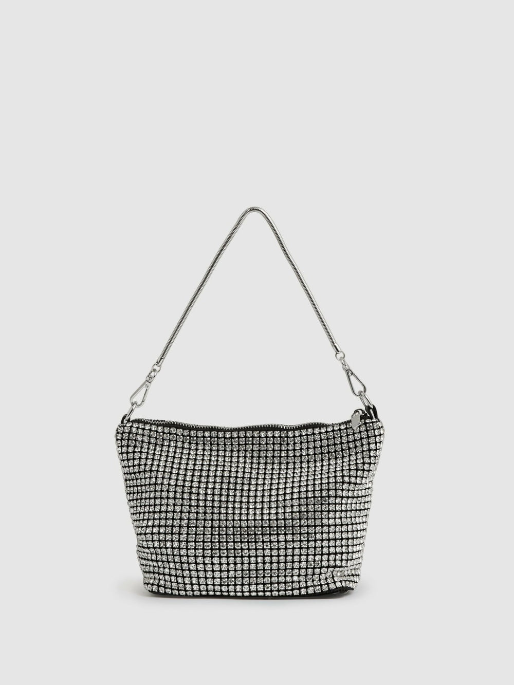 Reiss | Crystal Bracelet Pouch Bag in Silver