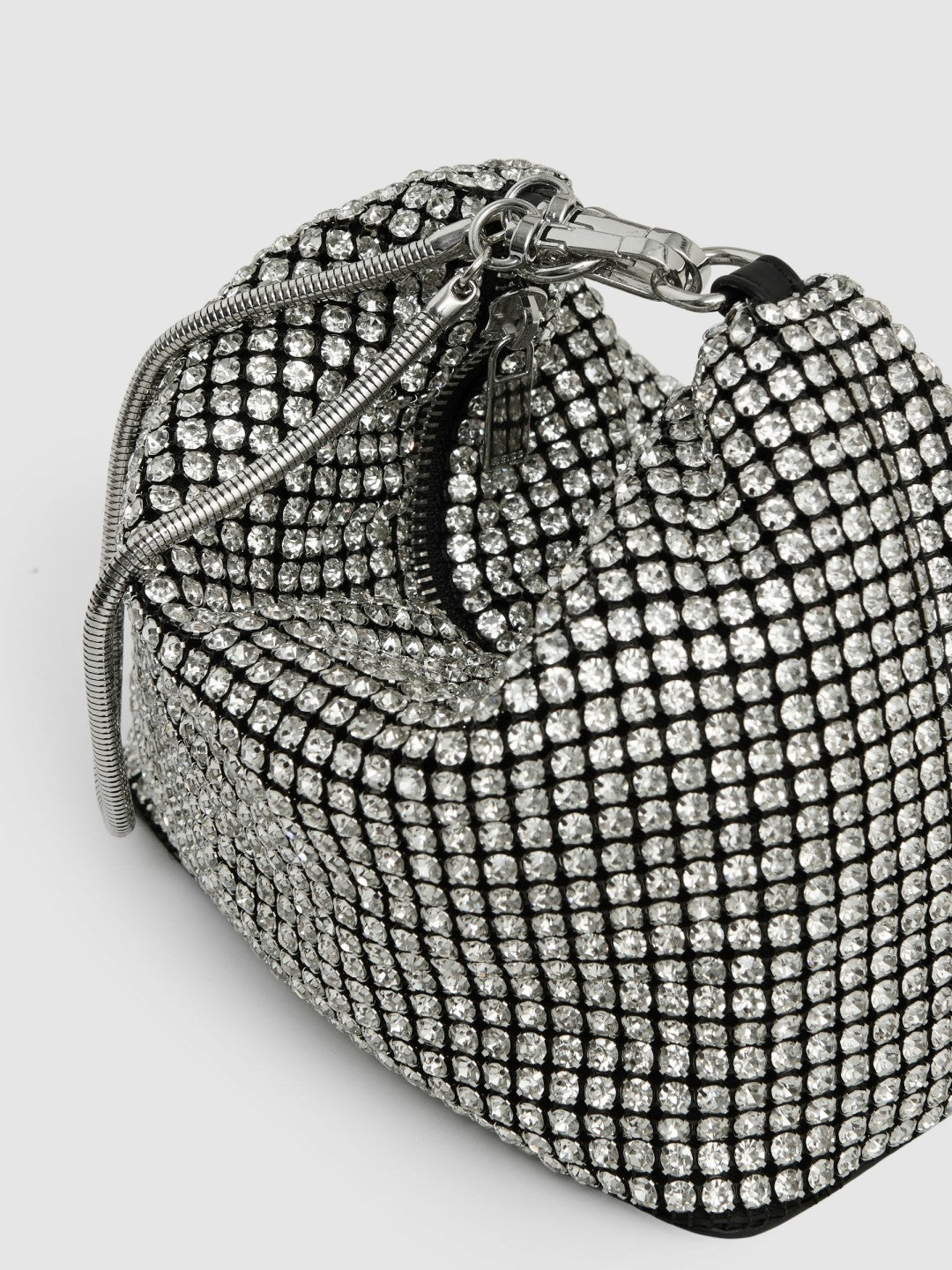 Reiss | Crystal Bracelet Pouch Bag in Silver