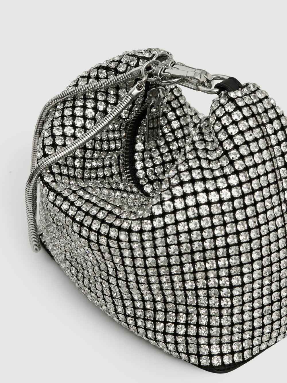 Reiss | Crystal Bracelet Pouch Bag in Silver