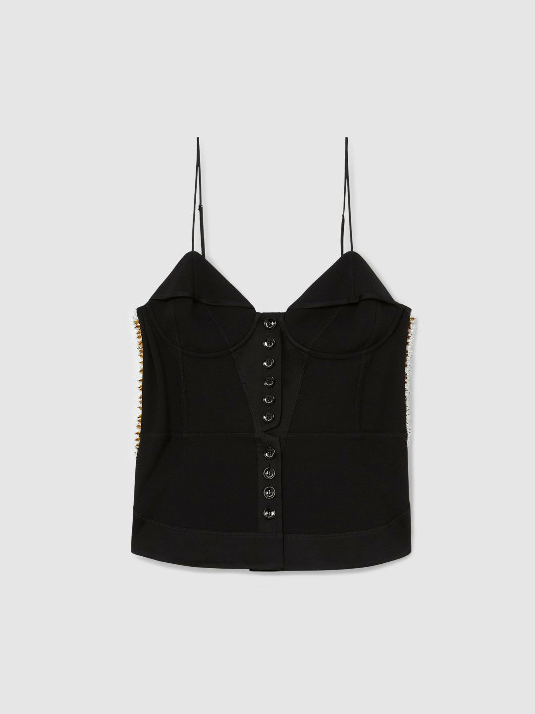 Reiss | Atelier Embellished Corset Top in Black