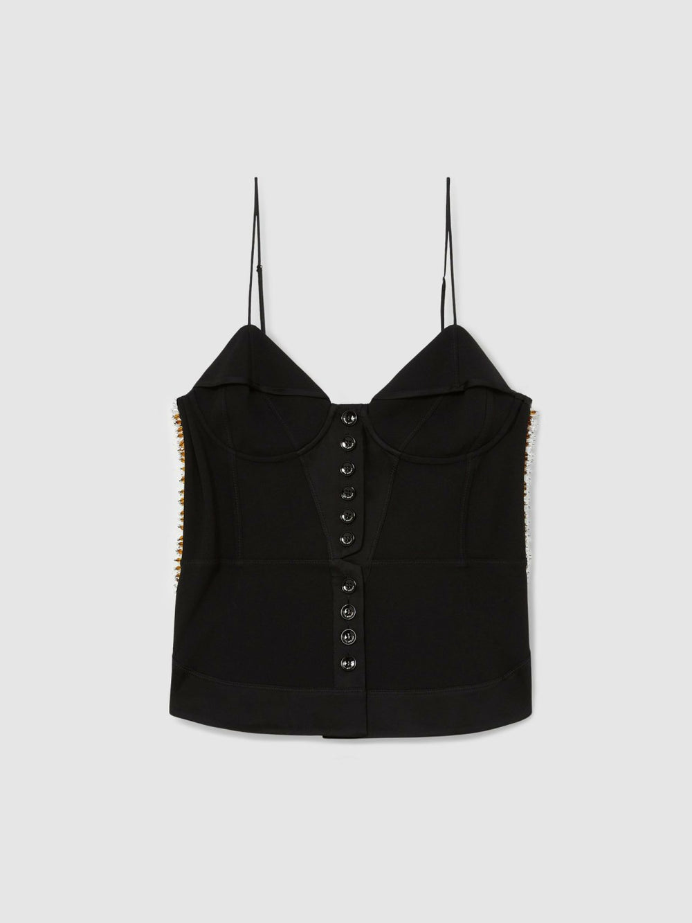 Reiss | Atelier Embellished Corset Top in Black