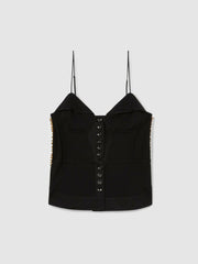 Reiss | Atelier Embellished Corset Top in Black