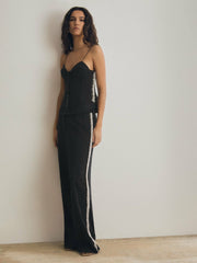 Reiss | Atelier Embellished Corset Top in Black