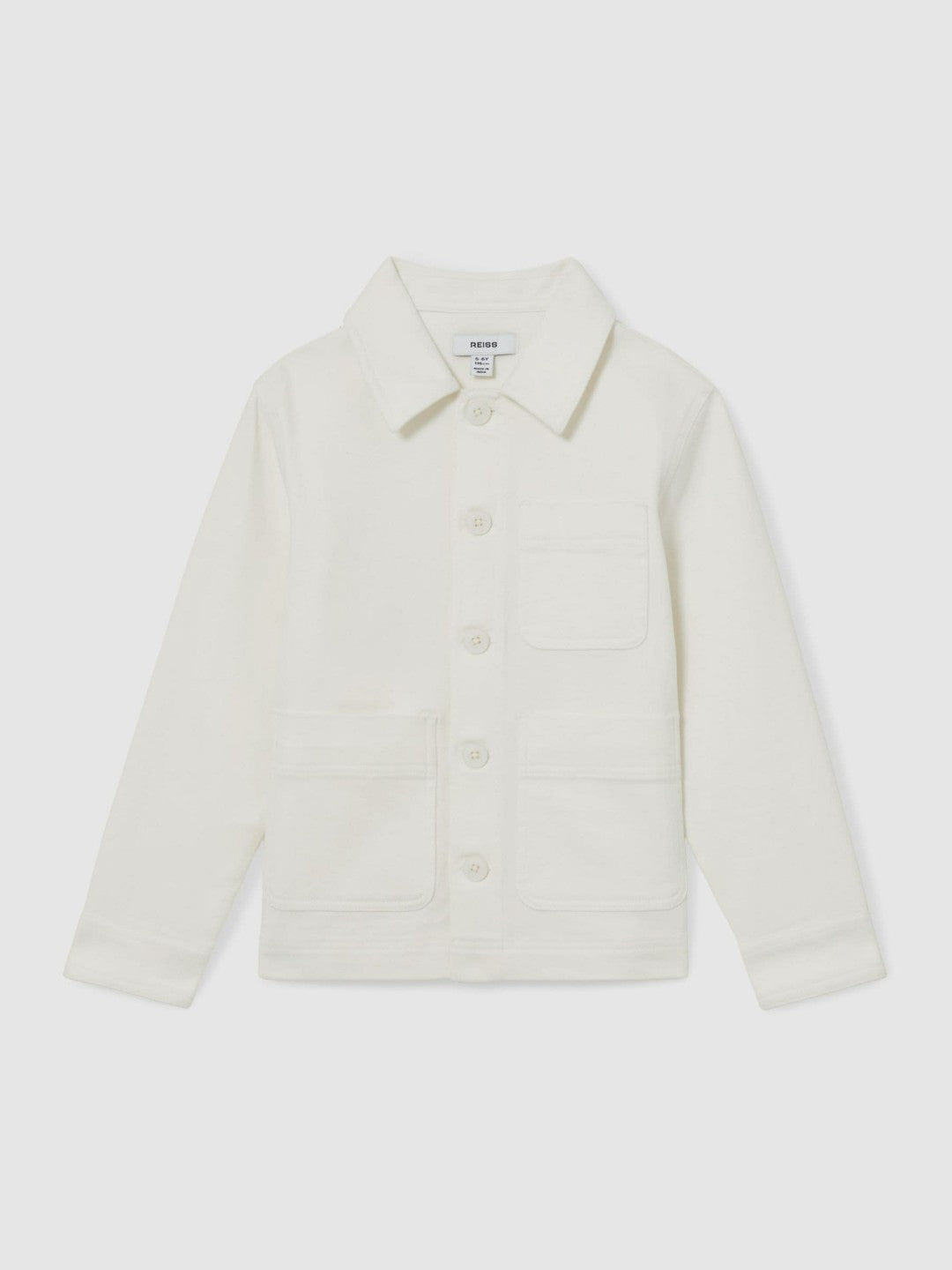 Reiss | Cotton-Blend Work Jacket in Off White