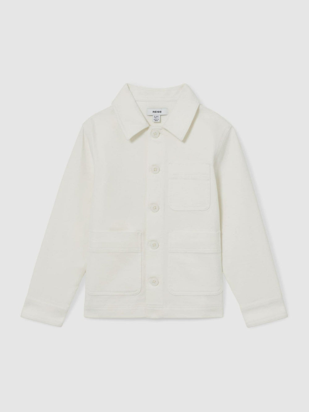 Reiss | Cotton-Blend Work Jacket in Off White