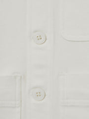 Reiss | Cotton-Blend Work Jacket in Off White