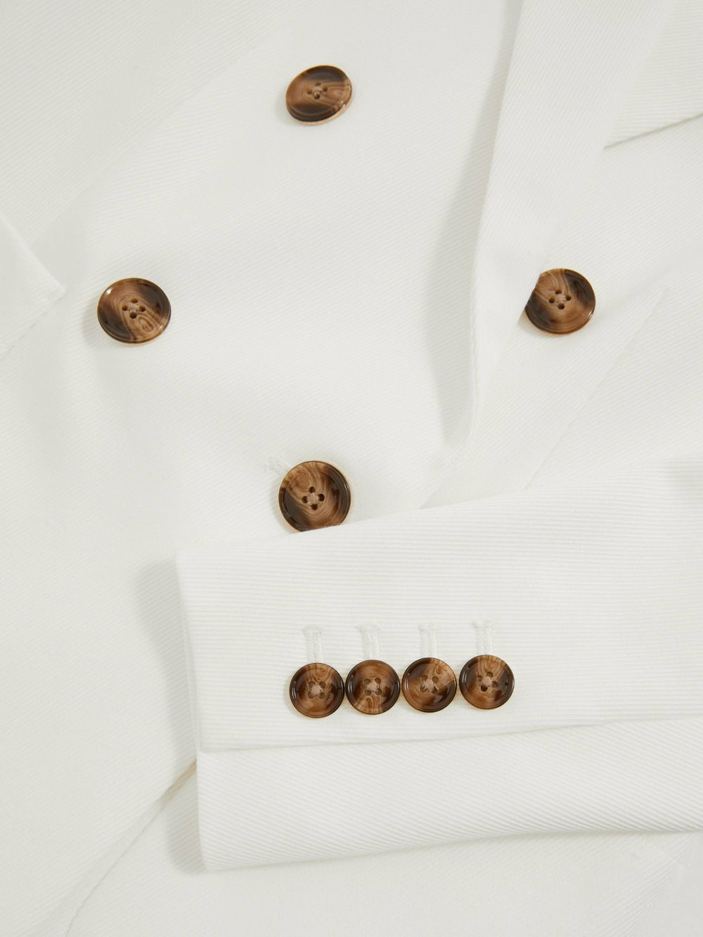 Reiss | Double-Breasted Notch-Lapel Blazer in White