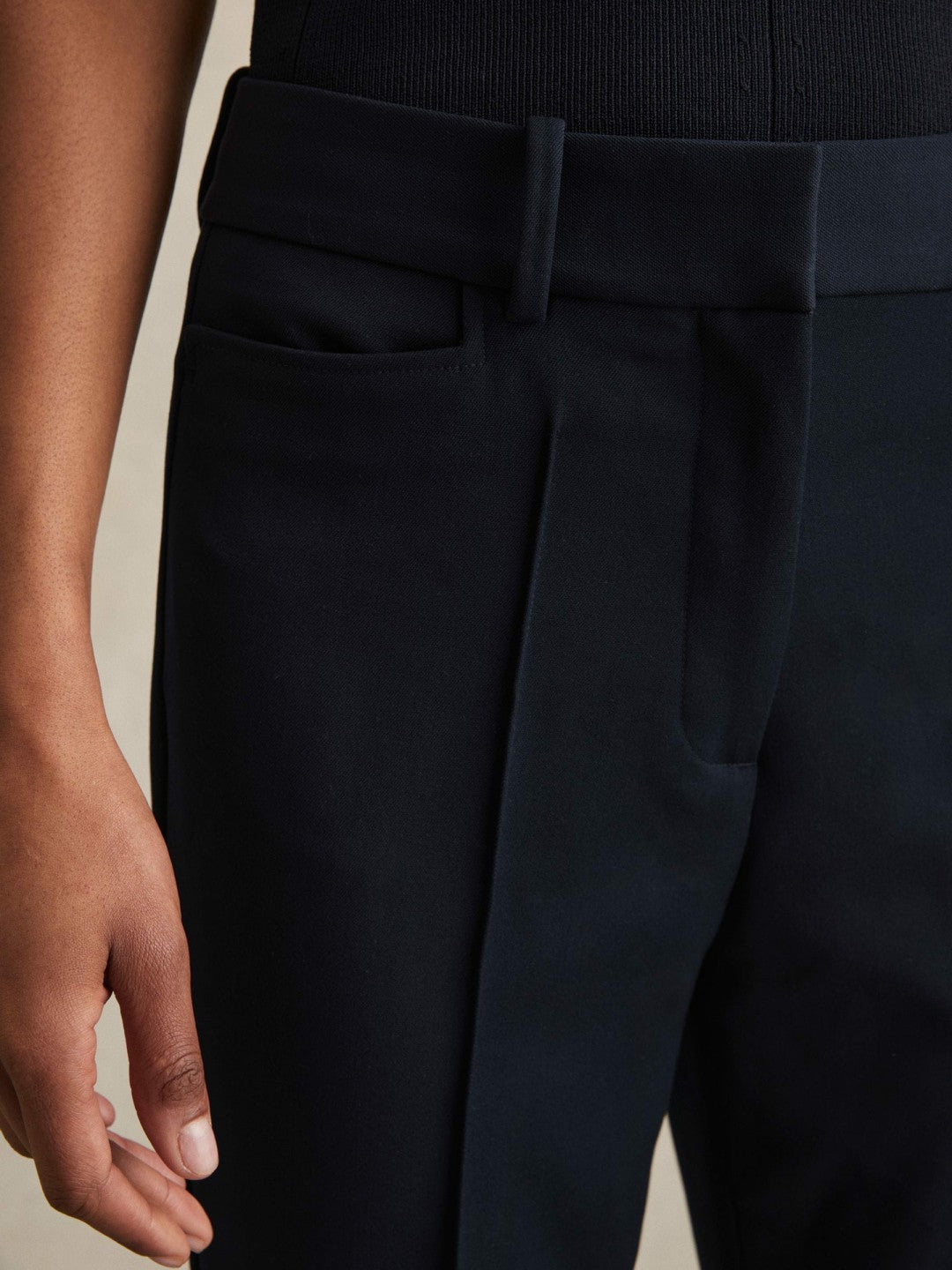 Reiss | Petite Flared Suit Trousers in Navy
