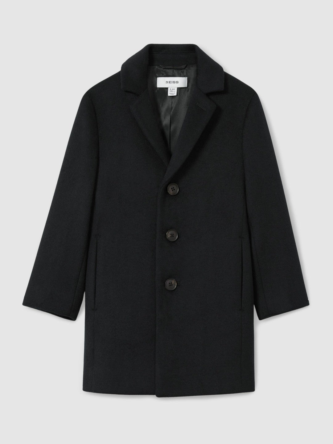 Reiss | 3-9 yrs Single Breasted Overcoat in Navy