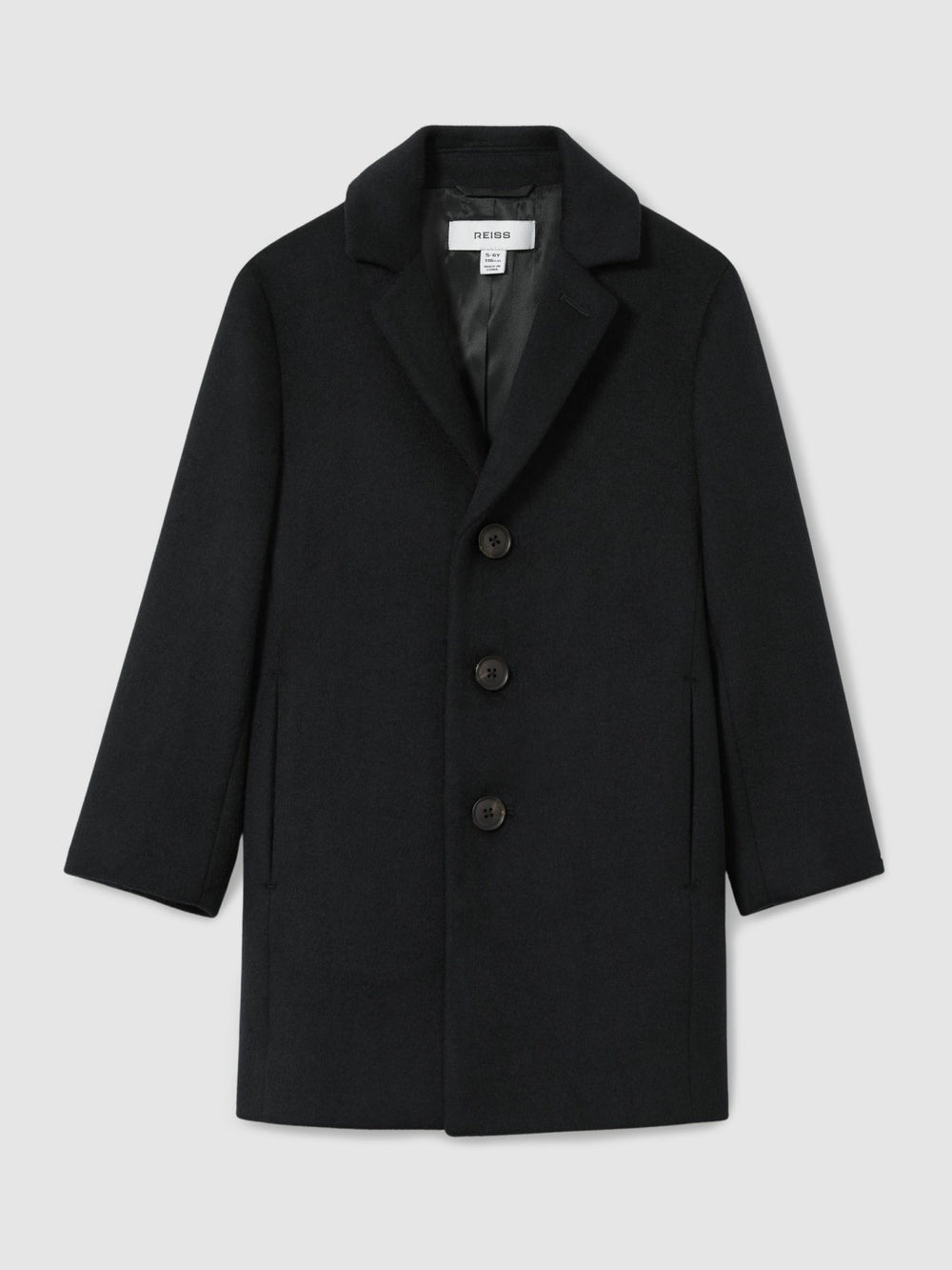Reiss | 3-9 yrs Single Breasted Overcoat in Navy