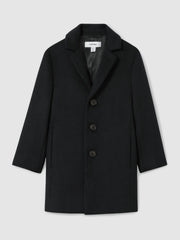 Reiss | 3-9 yrs Single Breasted Overcoat in Navy