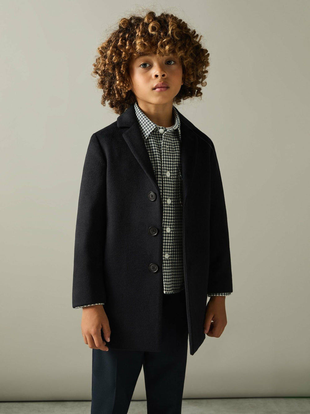Reiss | 3-9 yrs Single Breasted Overcoat in Navy