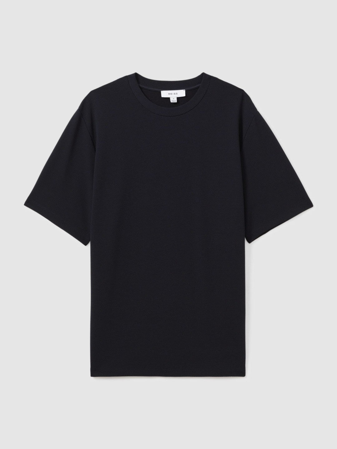 Reiss | Textured Crew-Neck T-Shirt in Navy