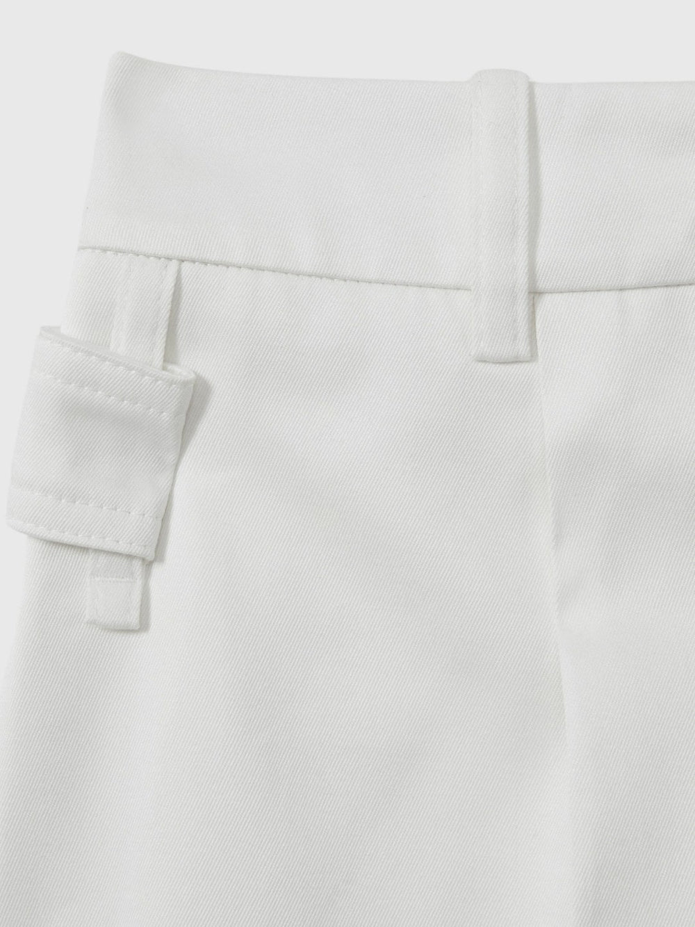 Reiss | Cotton Wide Leg Suit Trousers in White