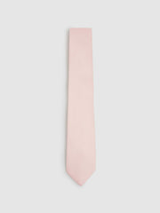 Reiss | Textured Silk Blend Tie in Light Pink