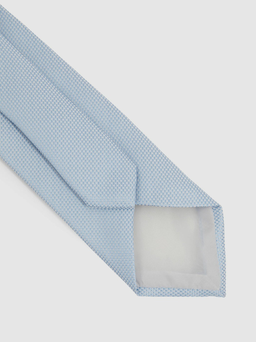 Reiss | Textured Silk Blend Tie in Light Blue
