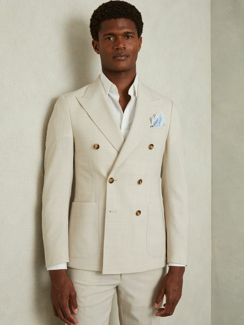 Reiss | Ceremony Light Blue Silk Pocket Square