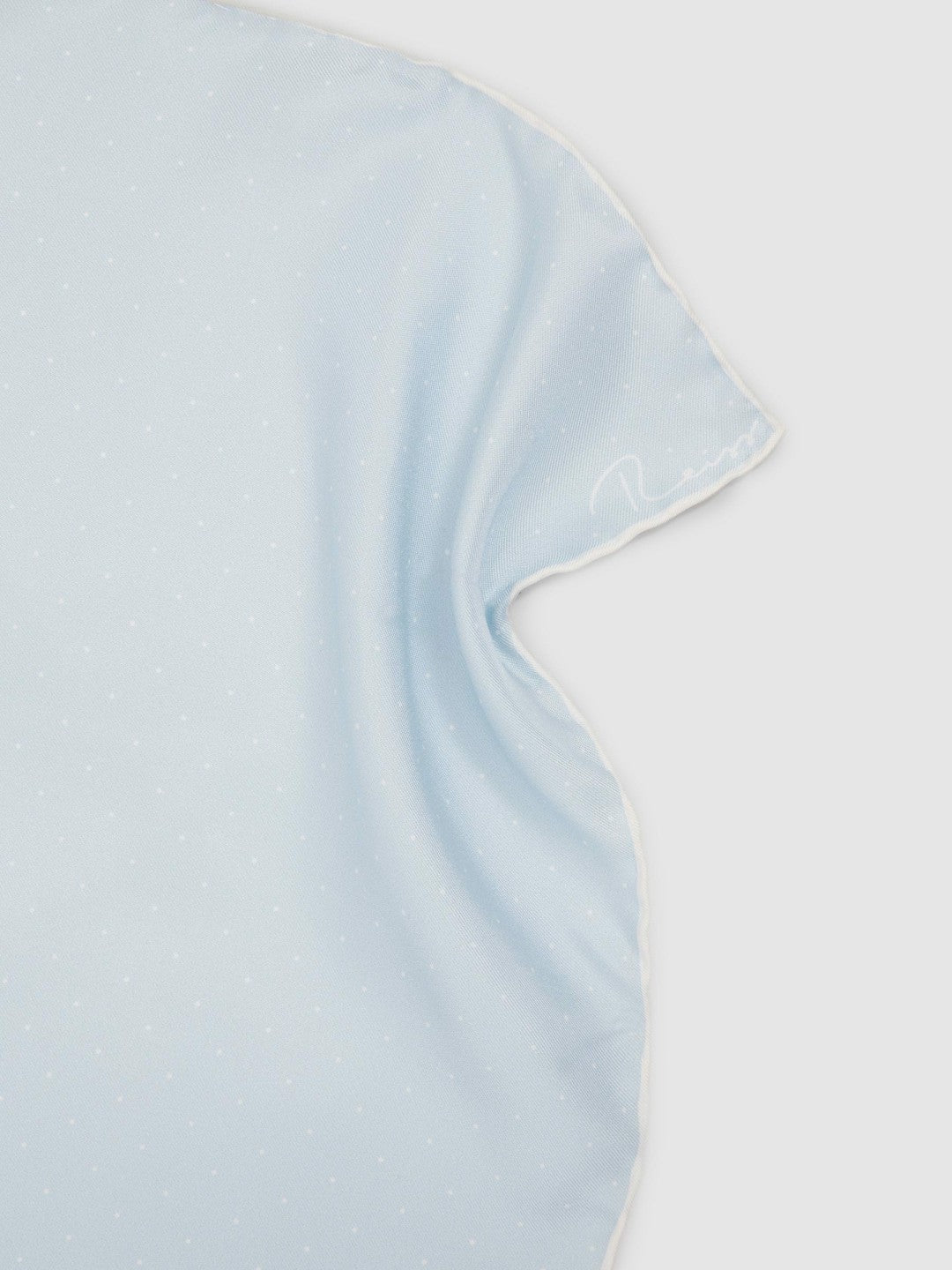 Reiss | Polka Dot Silk Pocket Square in Light Blue