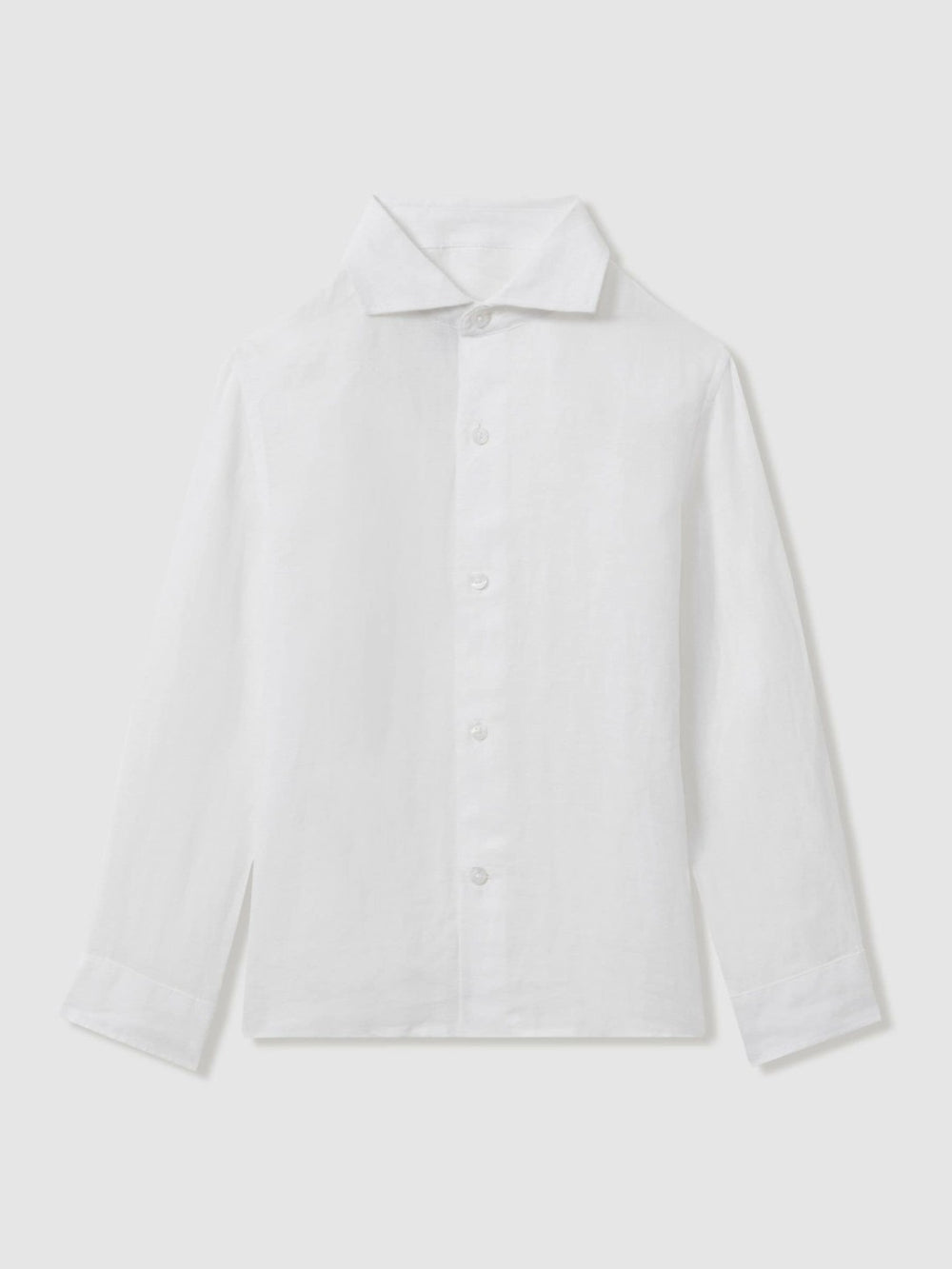 Reiss | 9-13 yrs Linen Cutaway Collar Shirt in White