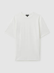 Reiss | Textured Crew-Neck T-Shirt in Off White