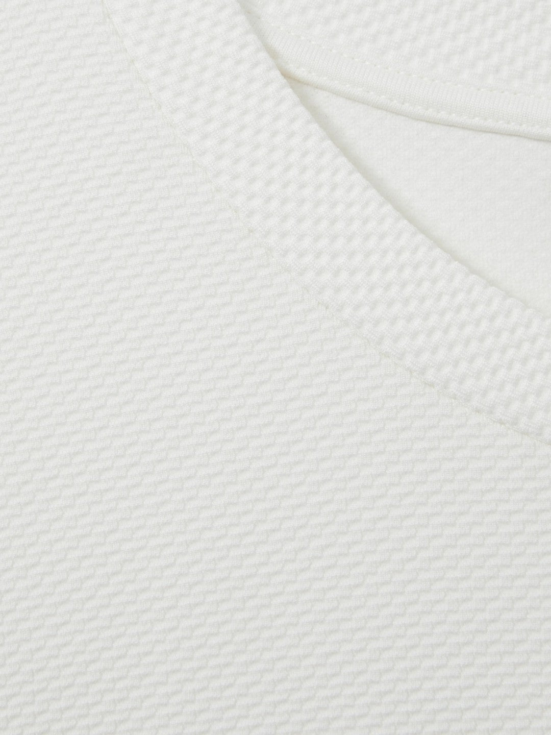 Reiss | Textured Crew-Neck T-Shirt in Off White