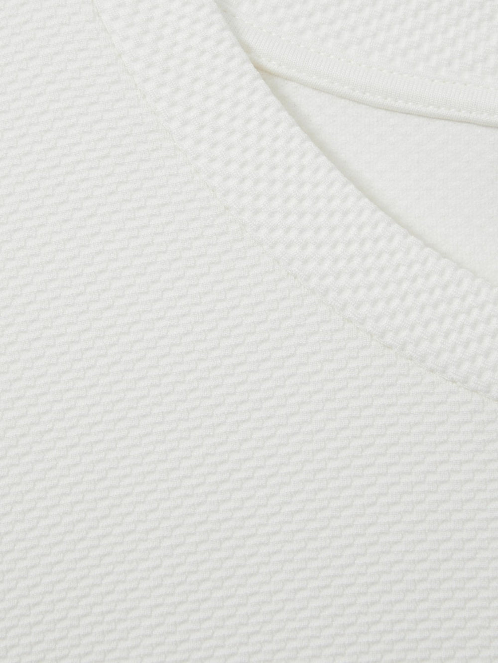 Reiss | Textured Crew-Neck T-Shirt in Off White