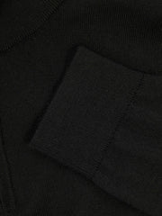 Reiss | 9-13 yrs Merino Wool Half-Zip Funnel Neck Jumper in Black
