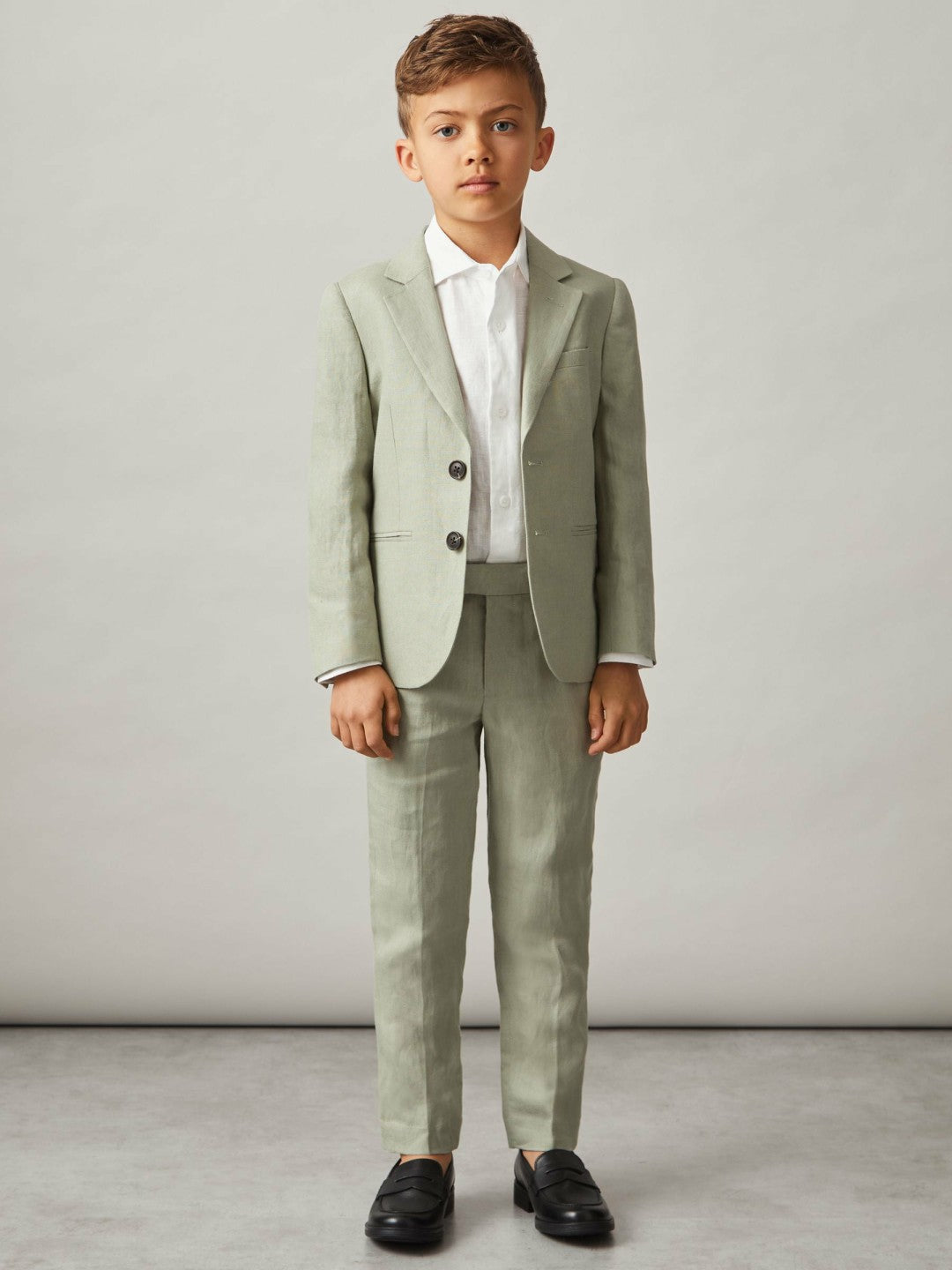 Reiss | 3-9 yrs Linen Single Breasted Blazer in Apple