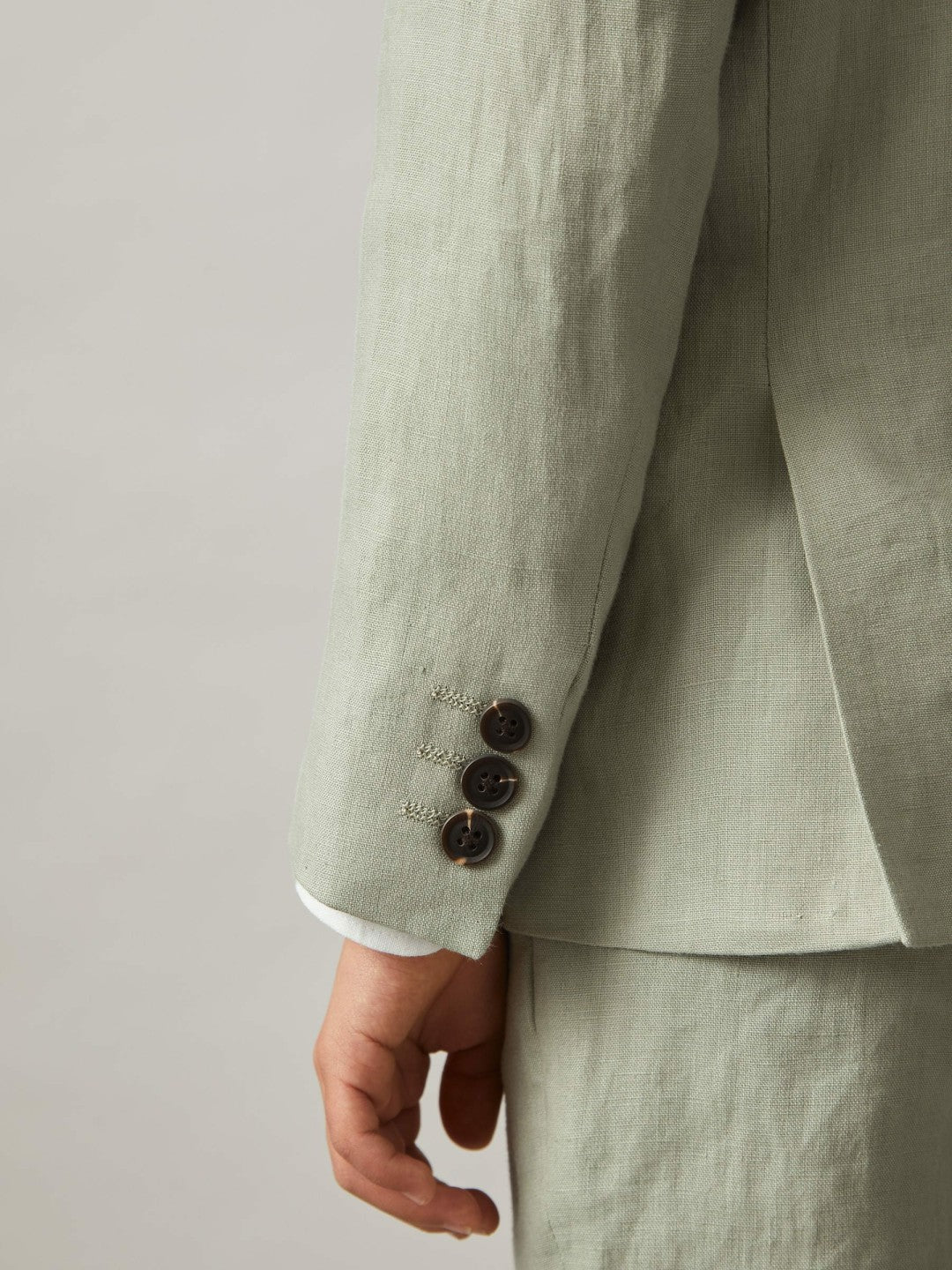 Reiss | 3-9 yrs Linen Single Breasted Blazer in Apple