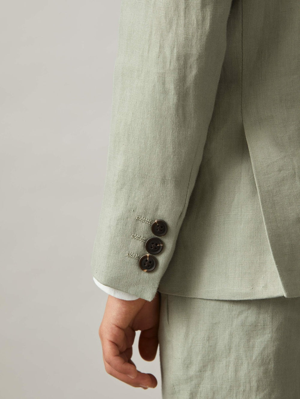 Reiss | 3-9 yrs Linen Single Breasted Blazer in Apple
