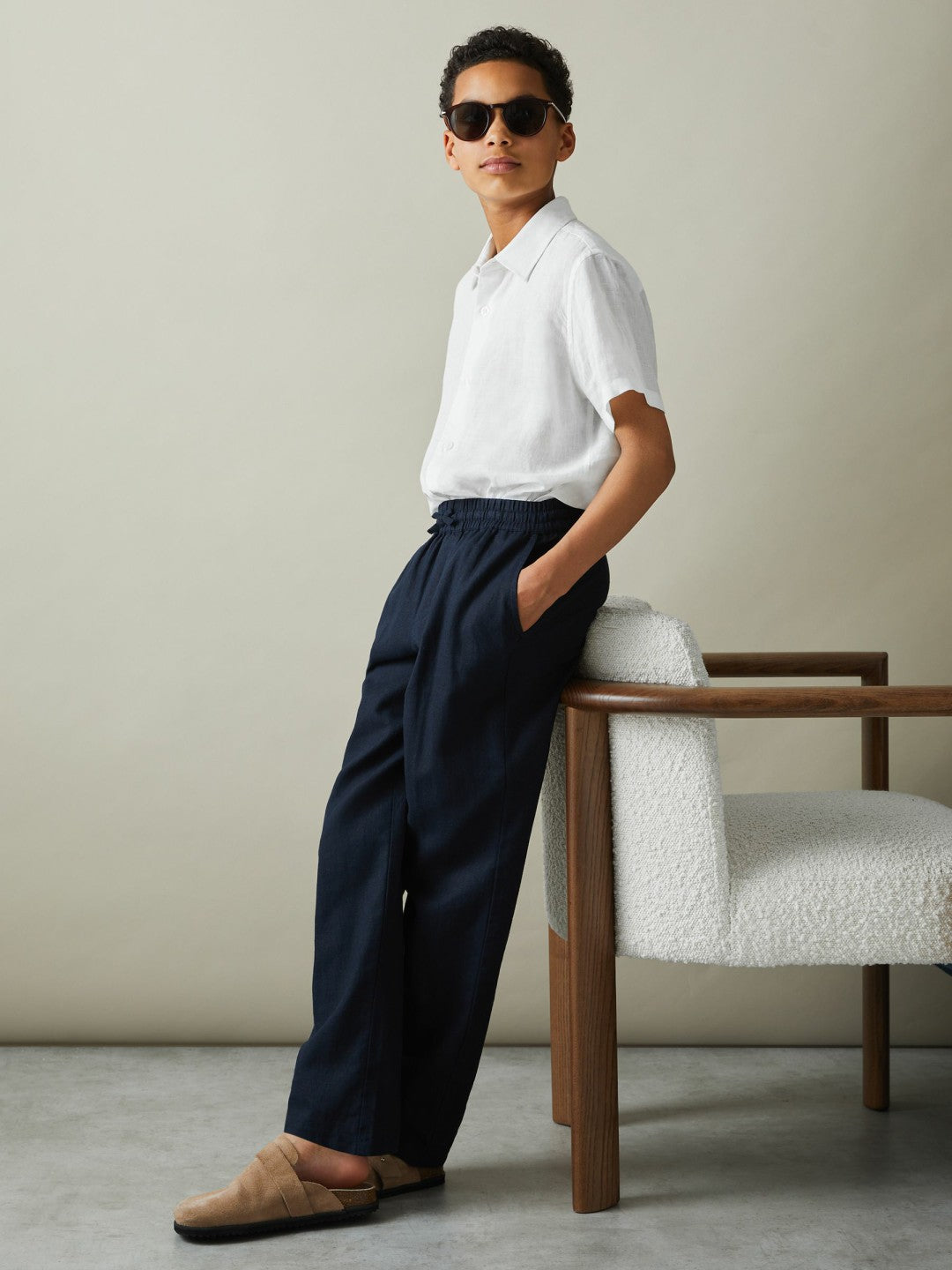 Reiss | 3-9 yrs Short Sleeve Shirt in White