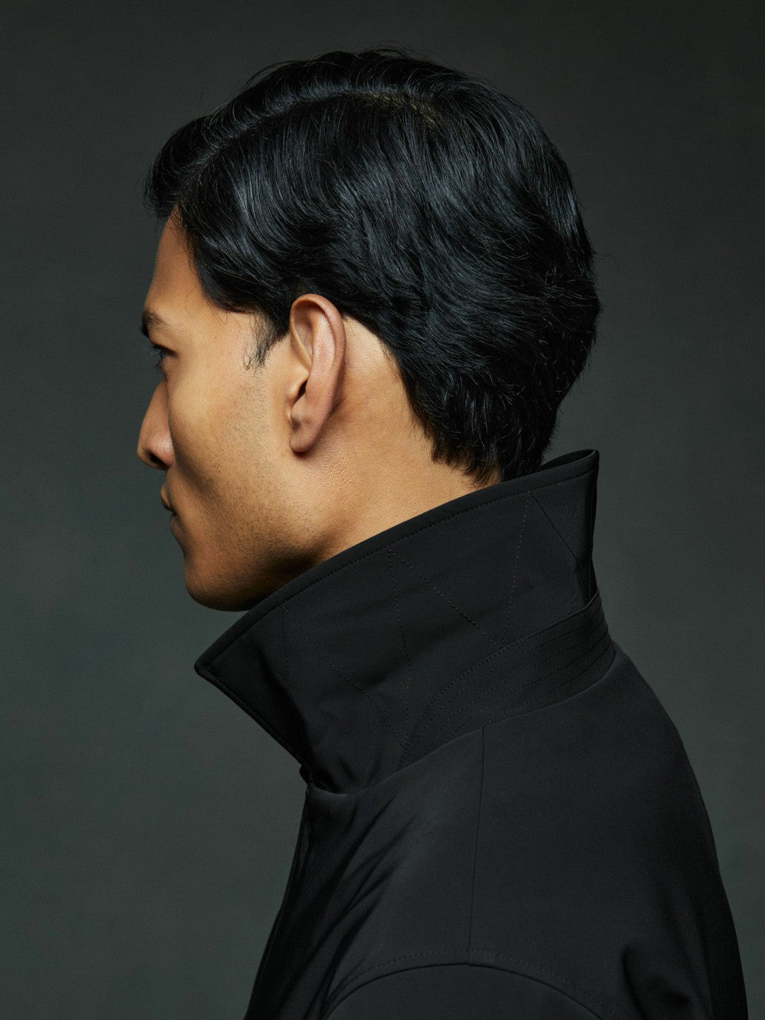 Reiss | Hybrid Removable Funnel Neck Overcoat in Black