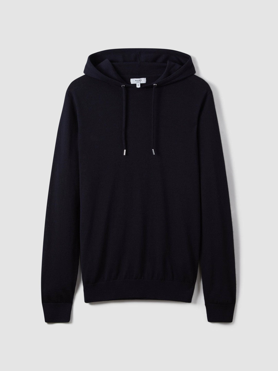 Reiss | Merino Wool Drawstring Hoodie in Navy
