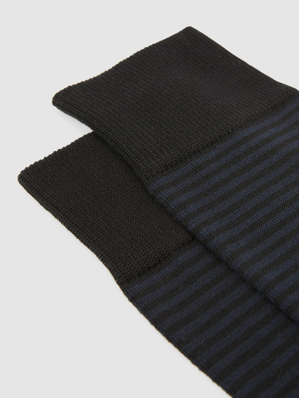 Reiss | Striped Socks in Black/Navy