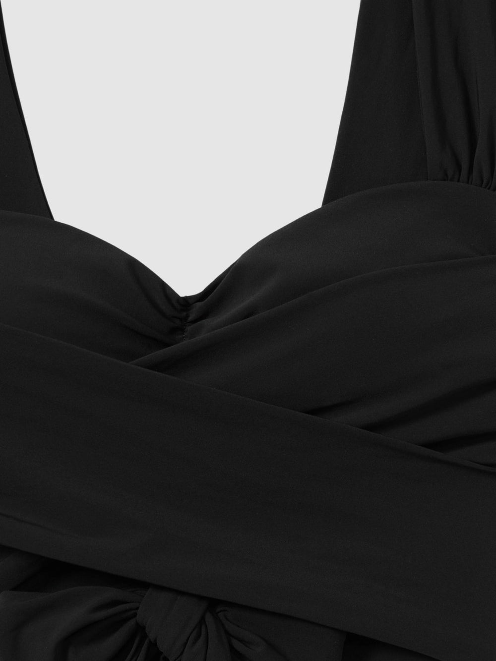 Reiss | Wrap Design Bikini Top in Black