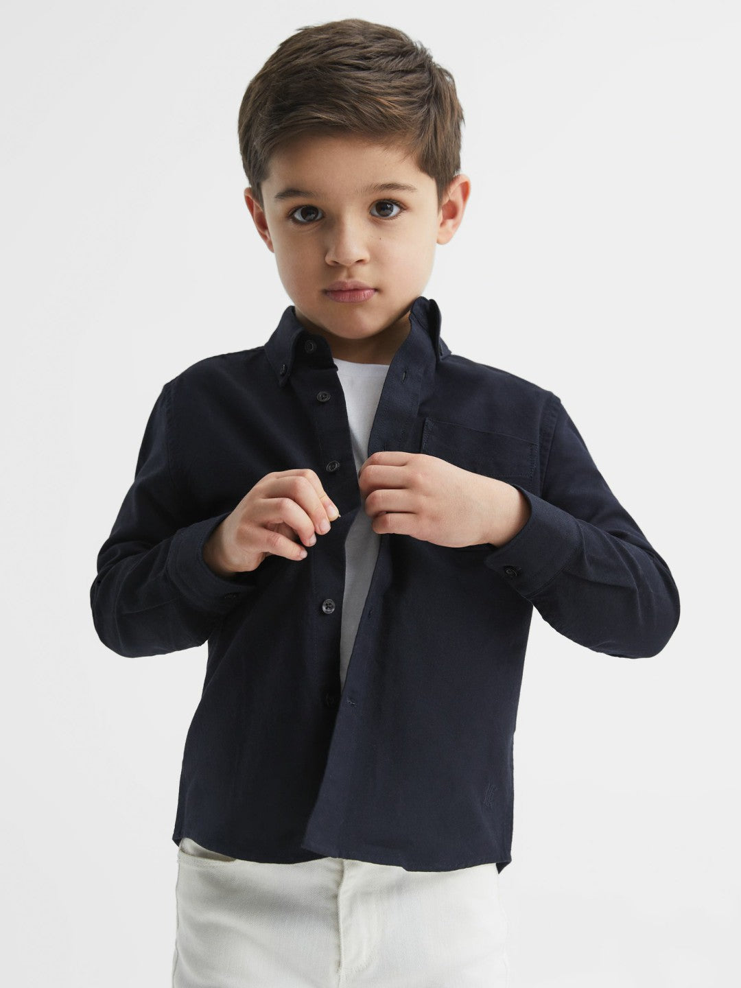 Reiss | 3-9 yrs Button Down Oxford Shirt in Navy