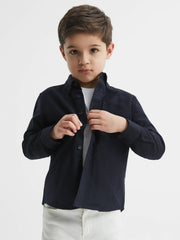 Reiss | 3-9 yrs Button Down Oxford Shirt in Navy