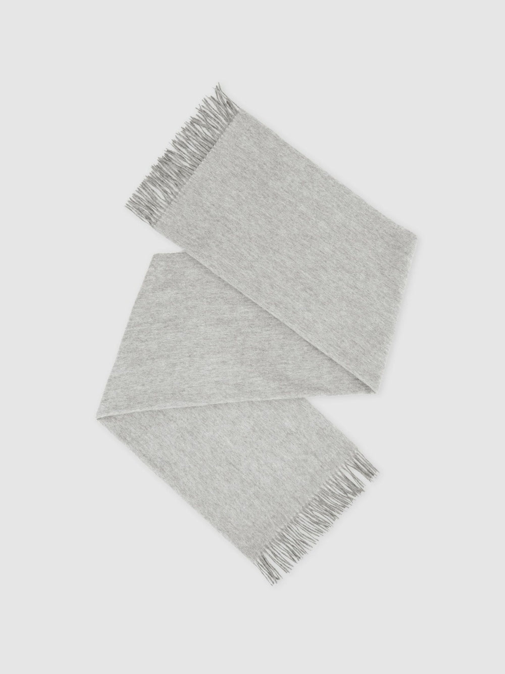 Reiss | Wool-Cashmere Scarf in Soft Grey