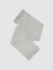 Reiss | Wool-Cashmere Scarf in Soft Grey