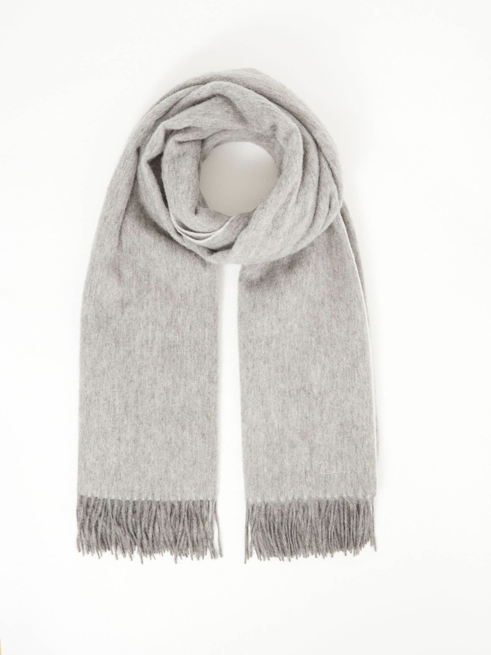 Reiss | Wool-Cashmere Scarf in Soft Grey
