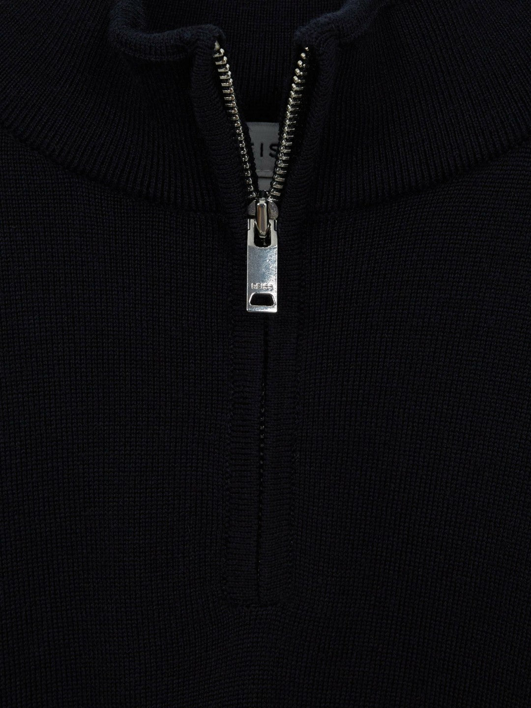 Reiss | 3-9 yrs Merino Wool Zip-Neck Jumper in Navy