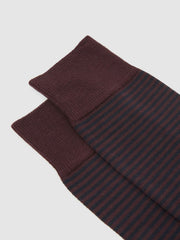 Reiss | Striped Socks in Bordeaux