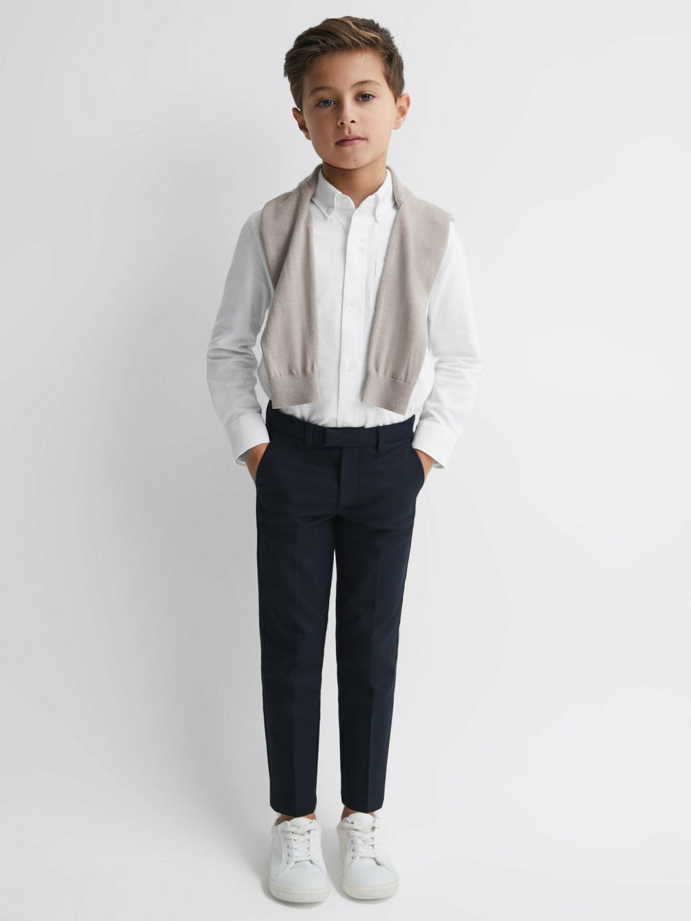 Reiss | 9-14 yrs Button Down Oxford Shirt in White