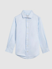 Reiss | 4-9 yrs Slim-Fit Cotton Shirt in Soft Blue