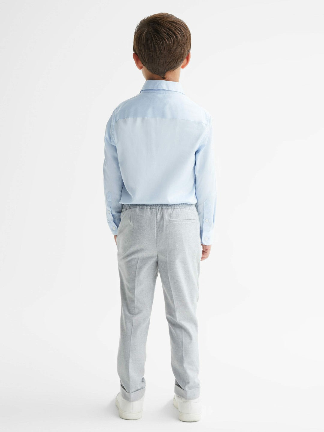 Reiss | 4-9 yrs Slim-Fit Cotton Shirt in Soft Blue